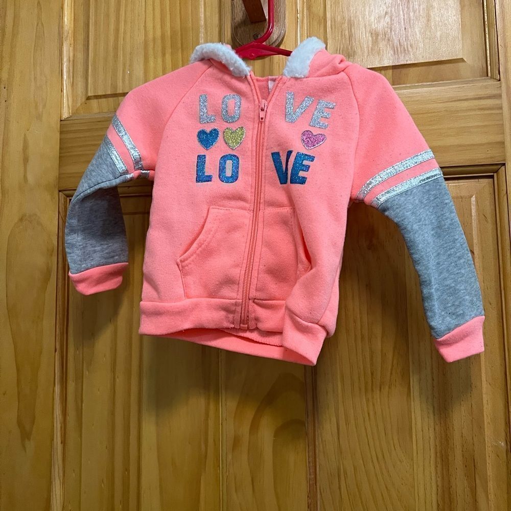 Absolutely adorable Real Love Size 18 mos. Glitter fabric embellished jacket